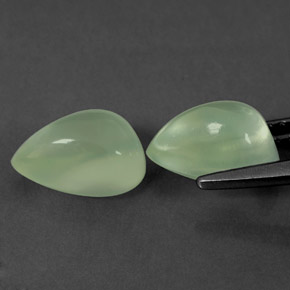 캐럿 천연 그린 프레나이트 보석, 배 모양, 8.8×6 mm, 투명한