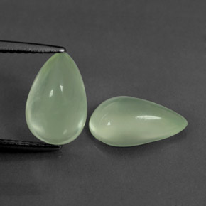 캐럿 천연 그린 프레나이트 보석, 배 모양, 11.1×7.1 mm, 투명한