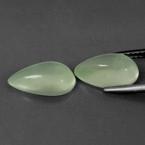 캐럿 천연 그린 프레나이트 보석, 배 모양, 11.1×7.1 mm, 투명한