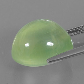 13.26캐럿 천연 그린 프레나이트, 투명한, 14.5×12 mm, 투명/반투명
