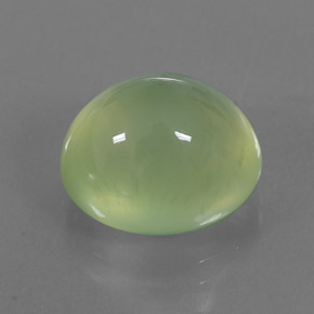 8.51캐럿 천연 그린 프레나이트, 투명한, 12.7×11.1 mm, 투명/반투명