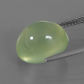 8.51캐럿 천연 그린 프레나이트, 투명한, 12.7×11.1 mm, 투명/반투명