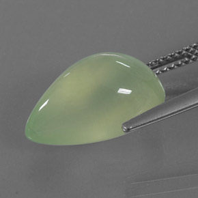 7.24캐럿 천연 그린 프레나이트, 투명한, 14.9×9.1 mm, 투명/반투명