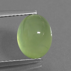 4.27캐럿 천연 그린 프레나이트, 타원형 컷, 9.6×7.6 mm, 투명한