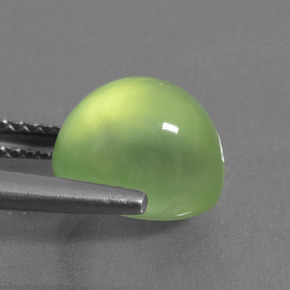 4.27캐럿 천연 그린 프레나이트, 타원형 컷, 9.6×7.6 mm, 투명한