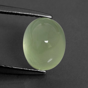 2.11캐럿 천연 그린 프레나이트, 투명한, 8.3×6.8 mm, 투명/반투명
