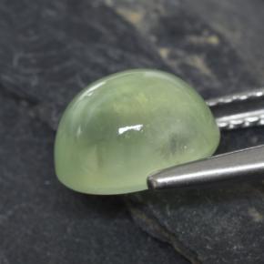 2.90캐럿 천연 Light Yellow Green  프레나이트, 타원형 컷, 8.9×7.3 mm, 투명한