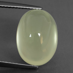 10.03캐럿 천연 그린 프레나이트, 타원형 컷, 14.2×10.4 mm, 투명한