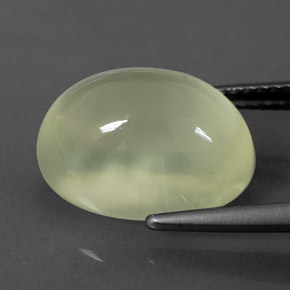 10.03캐럿 천연 그린 프레나이트, 타원형 컷, 14.2×10.4 mm, 투명한