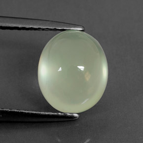 3.10캐럿 천연 그린 프레나이트, 타원형 컷, 9.1×7.5 mm, 투명한
