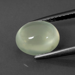 3.10캐럿 천연 그린 프레나이트, 타원형 컷, 9.1×7.5 mm, 투명한