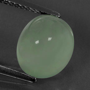 4.05캐럿 천연 그린 프레나이트, 투명한, 9.6×8.1 mm, 투명/반투명
