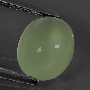 2.00캐럿 천연 그린 프레나이트, 타원형 컷, 8.1×7 mm, 투명한