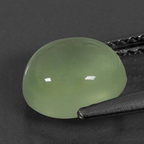 2.00캐럿 천연 그린 프레나이트, 타원형 컷, 8.1×7 mm, 투명한