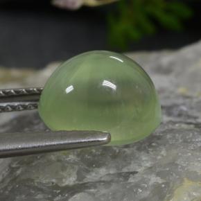 3.45캐럿 천연 Lime Green  프레나이트, 타원형 컷, 9.3×7.7 mm, 투명한