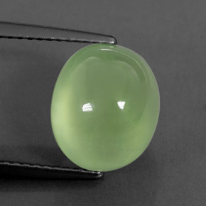 6.65캐럿 천연 그린 프레나이트, 투명한, 11×9.5 mm, 투명/반투명