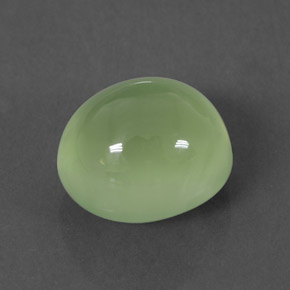 6.65캐럿 천연 그린 프레나이트, 투명한, 11×9.5 mm, 투명/반투명