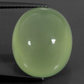 17.09캐럿 천연 그린 프레나이트, 투명한, 16.4×14 mm, 투명/반투명