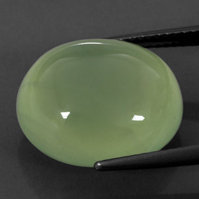 17.09캐럿 천연 그린 프레나이트, 투명한, 16.4×14 mm, 투명/반투명