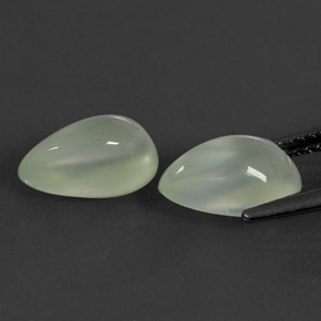 캐럿 천연 녹색 프레나이트 보석, 투명한, 투명/반투명