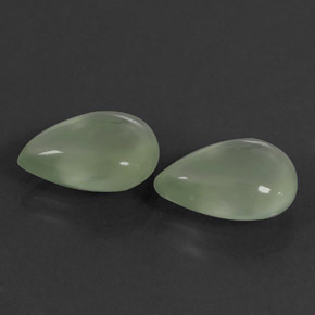 캐럿 천연 그린 프레나이트 보석, 투명한, 10.6×7.6 mm, 투명/반투명