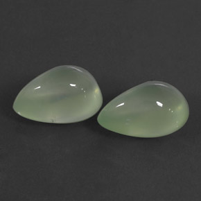 캐럿 천연 그린 프레나이트 보석, 투명한, 11.8×7.9 mm, 투명/반투명