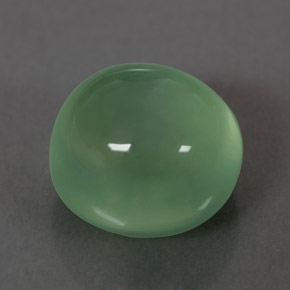 10.30캐럿 천연 그린 프레나이트, 투명한, 12×11.3 mm, 투명/반투명