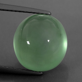 10.30캐럿 천연 그린 프레나이트, 투명한, 12×11.3 mm, 투명/반투명