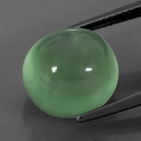 10.30캐럿 천연 그린 프레나이트, 투명한, 12×11.3 mm, 투명/반투명