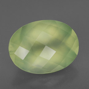 9.60캐럿 천연 그린 프레나이트, 투명한, 16×12 mm, 투명/반투명