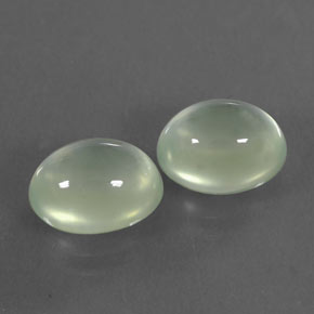 캐럿 천연 그린 프레나이트 보석, 투명한, 8.9×7.1 mm, 투명/반투명