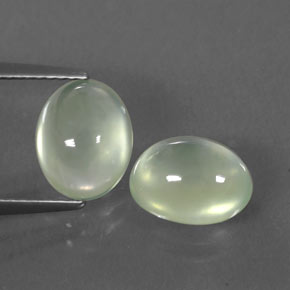 캐럿 천연 그린 프레나이트 보석, 투명한, 8.9×7.1 mm, 투명/반투명