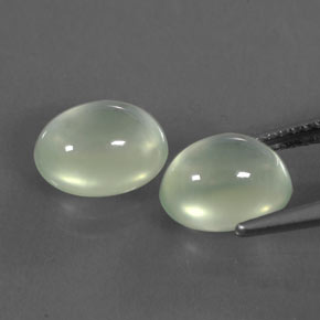 캐럿 천연 그린 프레나이트 보석, 투명한, 8.9×7.1 mm, 투명/반투명