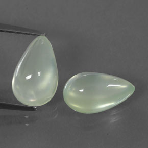6.28캐럿 천연 녹빛 화이트 프레나이트 보석, 투명한, 11.9×7.7 mm, 투명/반투명