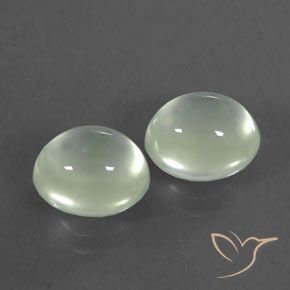 4.40캐럿 천연 녹빛 화이트 프레나이트 보석, 투명한, 8.5×7.3 mm, 투명/반투명