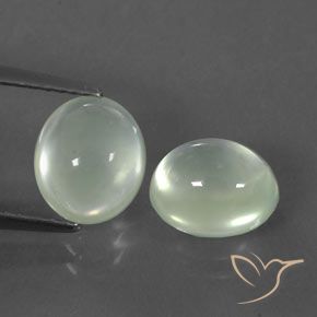 4.40캐럿 천연 녹빛 화이트 프레나이트 보석, 투명한, 8.5×7.3 mm, 투명/반투명