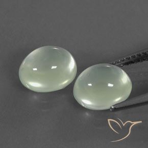 4.40캐럿 천연 녹빛 화이트 프레나이트 보석, 투명한, 8.5×7.3 mm, 투명/반투명