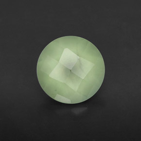 1.83캐럿 천연 그린 프레나이트, 투명한, 7.86 mm, 투명/반투명