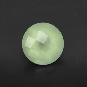 1.83캐럿 천연 그린 프레나이트, 투명한, 7.86 mm, 투명/반투명