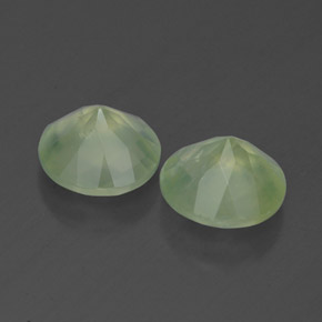 캐럿 천연 그린 프레나이트 보석, 투명한, 7.87 mm, 투명/반투명