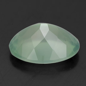 5.70캐럿 천연 그린 프레나이트, 투명한, 13.8×10 mm, 투명/반투명