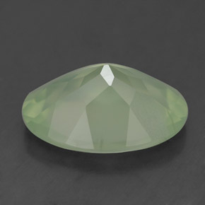 4.76캐럿 천연 그린 프레나이트, 타원형 컷, 13.7×10 mm, 투명한