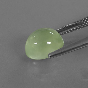 4.13캐럿 천연 그린 프레나이트, 투명한, 9.8×8.8 mm, 투명/반투명