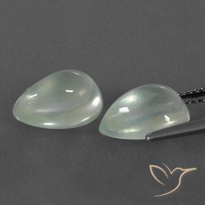 6.60캐럿 천연 매우 밝은 녹색 프레나이트 보석, 배 모양, 투명/반투명