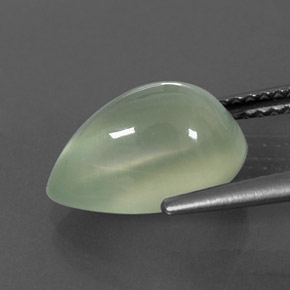 4.38캐럿 천연 Yellow Green  프레나이트, 투명한, 12.1×8.4 mm, 투명/반투명