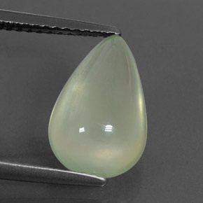 3.38캐럿 천연 그린 프레나이트, 투명한, 12.6×8.2 mm, 투명/반투명