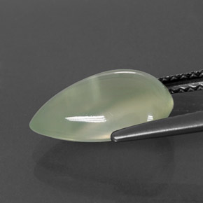 3.38캐럿 천연 그린 프레나이트, 투명한, 12.6×8.2 mm, 투명/반투명