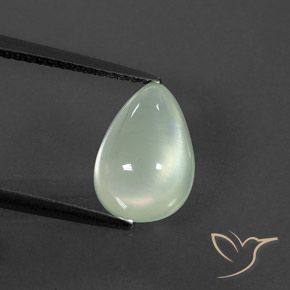 2.97ct 자연스러운 Light Hazel Green    프레나이트, 배 모양, 투명/반투명