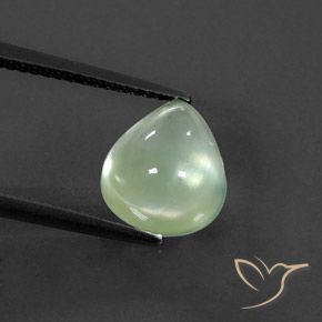 3.51ct 자연스러운 Pale Yellowish Green    프레나이트, 배 모양, 투명/반투명