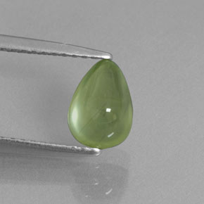 1.31캐럿 천연 그린 프레나이트, 투명한, 7.5×5.5 mm, 투명/반투명